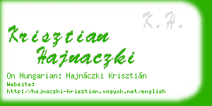 krisztian hajnaczki business card